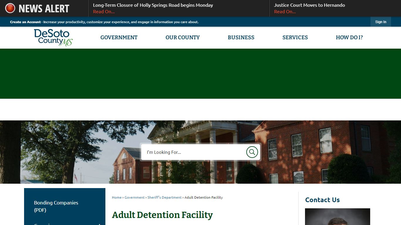 Adult Detention Facility | DeSoto County, MS - Official ...